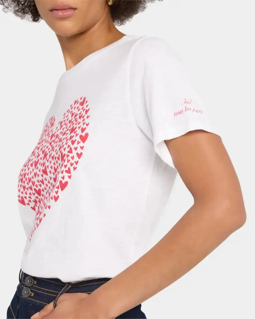 CINQ A SEPT HEART OF HEARTS TEE