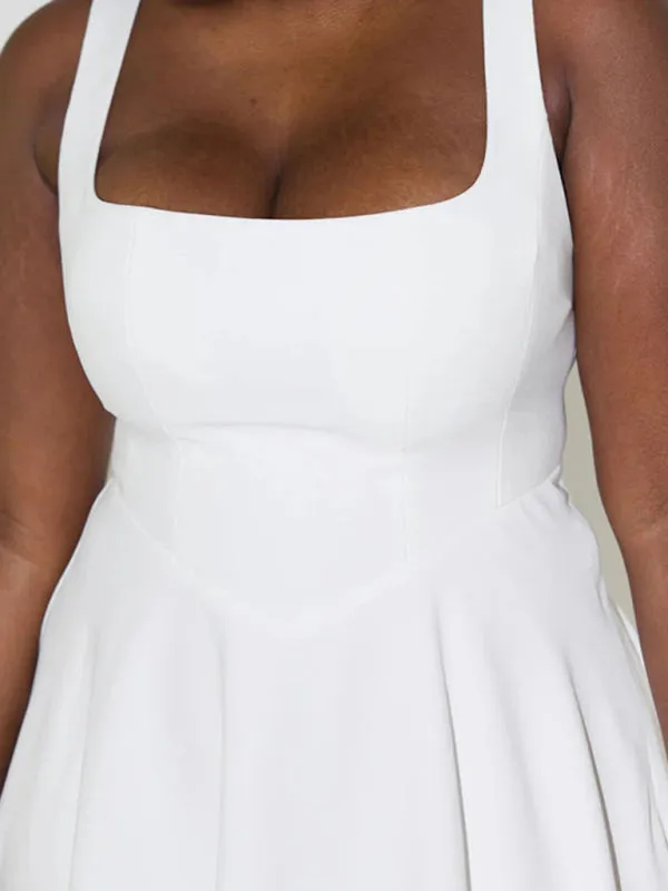 Classic Fit and Flare Cocktail Dress in Tea Length