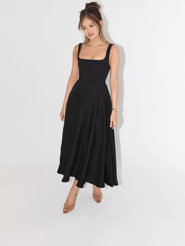 Classic Fit and Flare Cocktail Dress in Tea Length