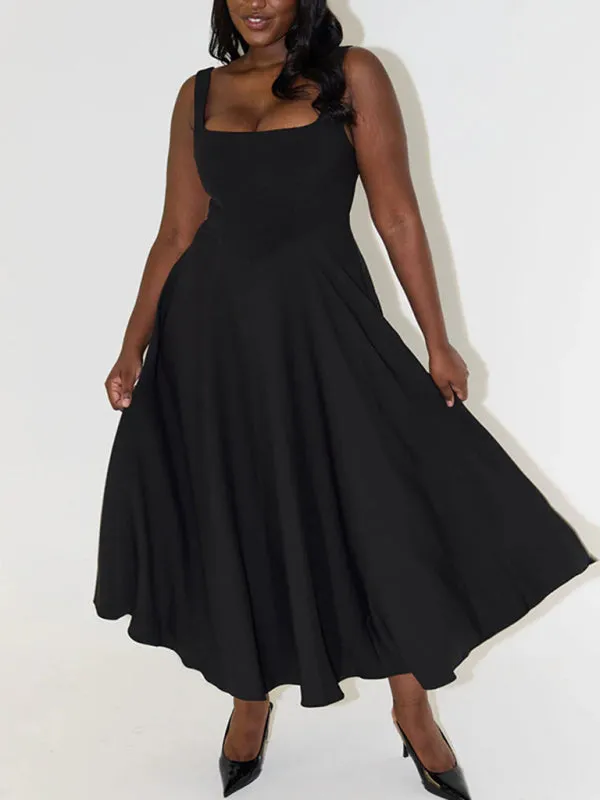 Classic Fit and Flare Cocktail Dress in Tea Length