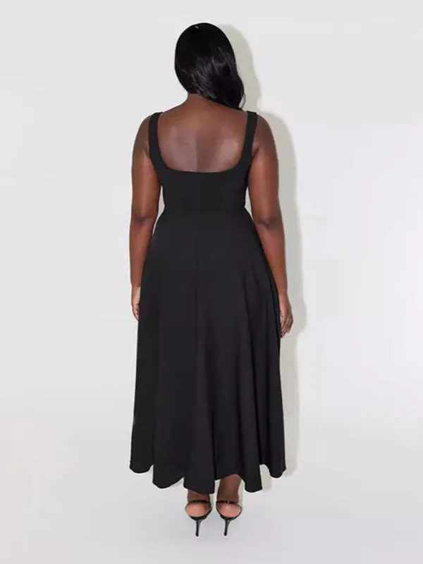 Classic Fit and Flare Cocktail Dress in Tea Length