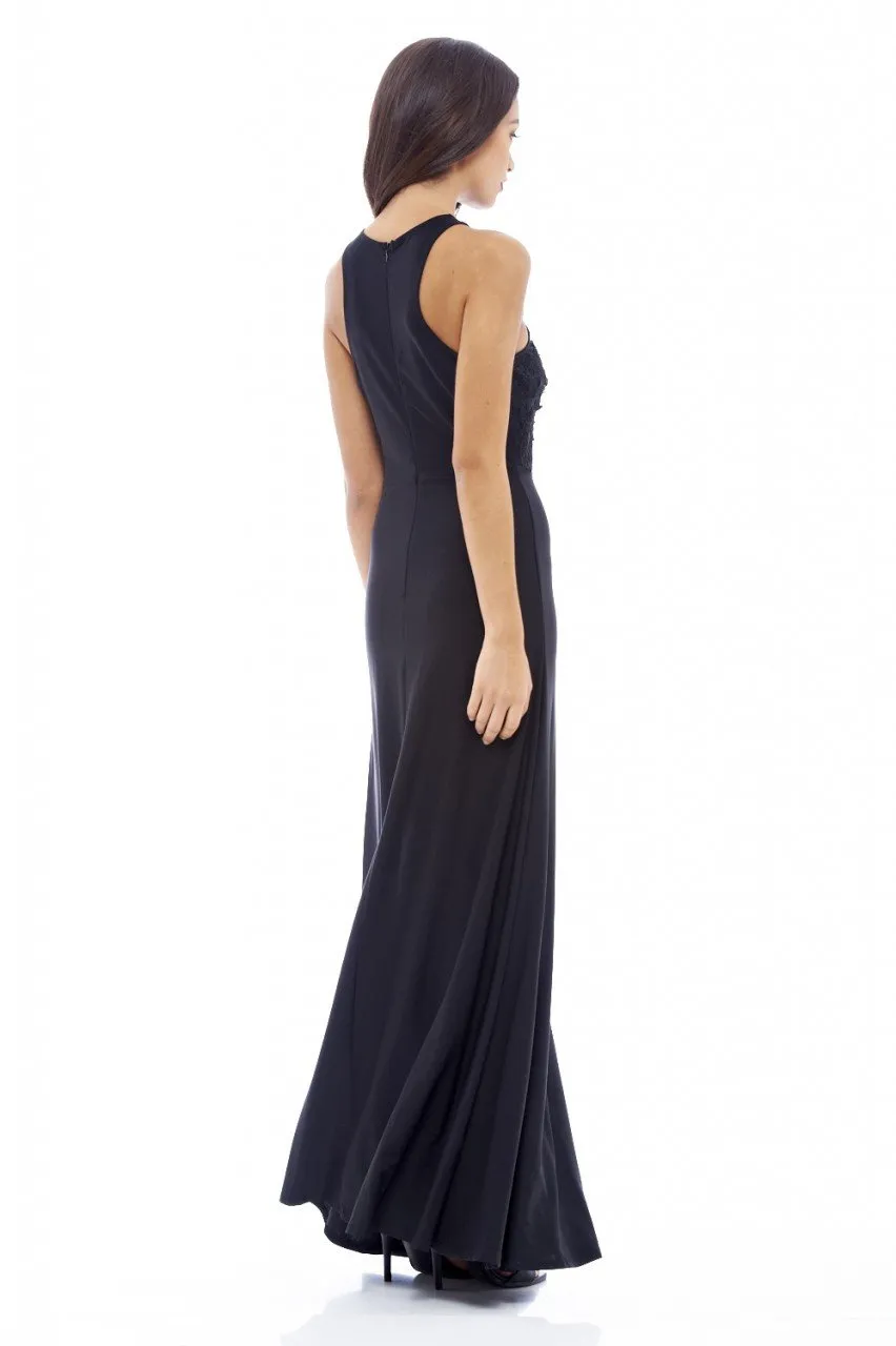 Crochet Detail Top Maxi Dress
