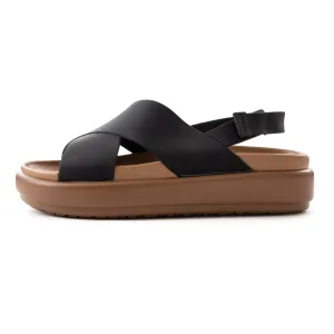 Crocs Brooklyn Luxe Cross Strap - BLKBRN