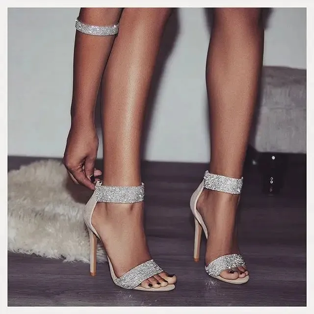 Crystal Strap Stiletto Heels