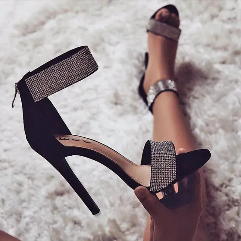 Crystal Strap Stiletto Heels