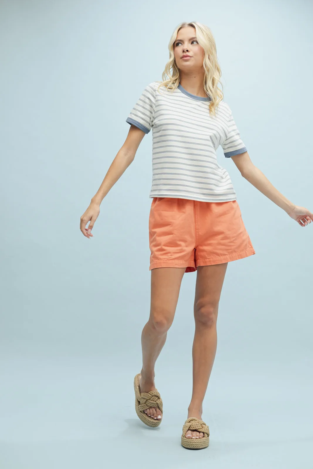 Cyn Stripped Top Blue/White