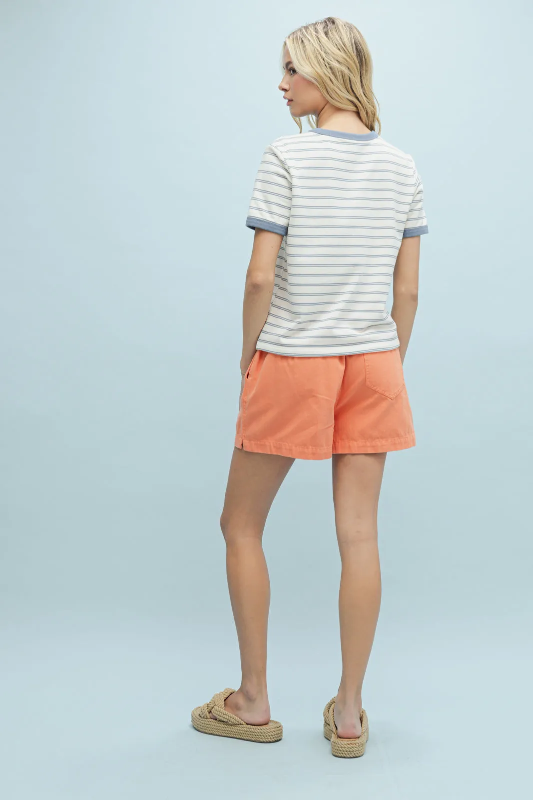 Cyn Stripped Top Blue/White