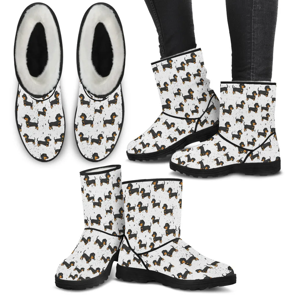 Dachshund Faux Fur Boots