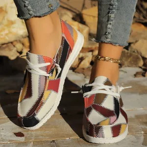 Dames slip-on loafers-caroma patroon, comfortabel en licht