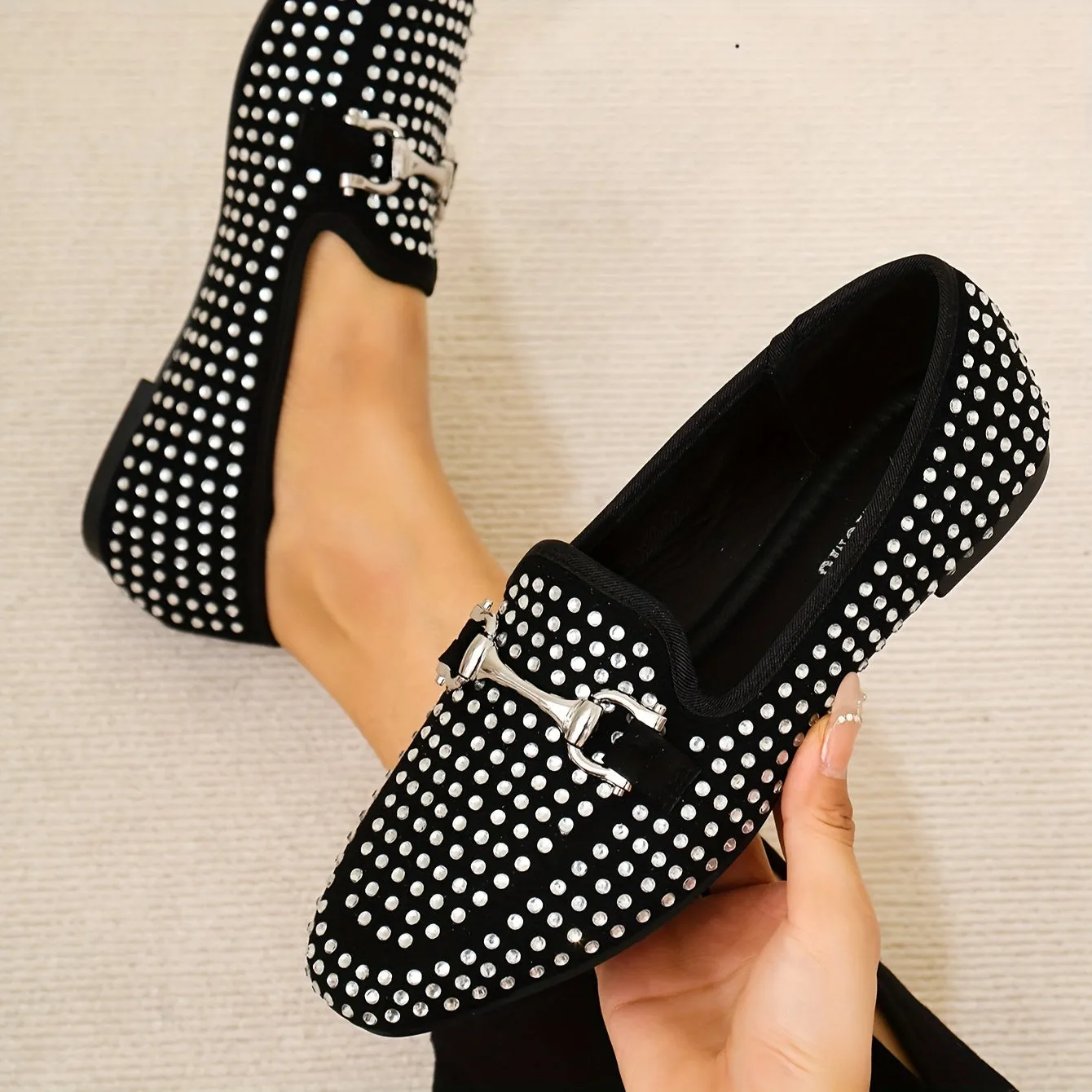 Dames slip-on loafers-glinsterende, licht en comfortabel voor het dagelijks leven en vrije tijd