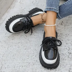 Dames zomer loafer-comfortabele plateau-loipper met slangenpatroon