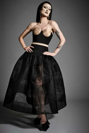 Demi Cup Crinoline Tea Length Dress