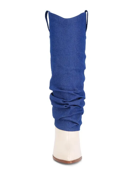 Denim Sleeve Boots