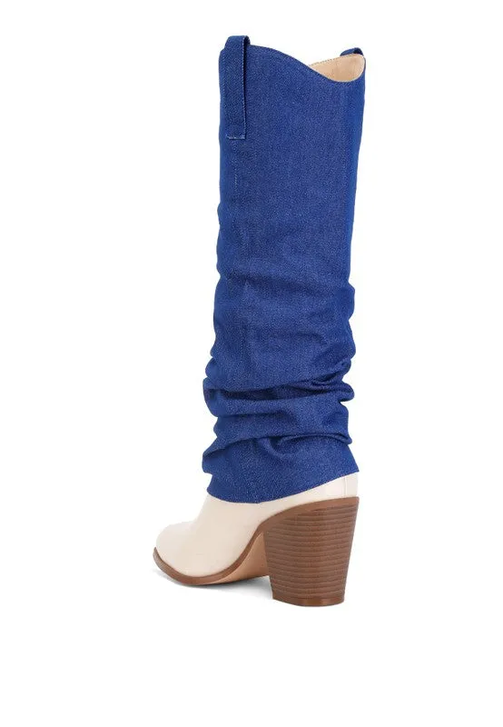 Denim Sleeve Boots