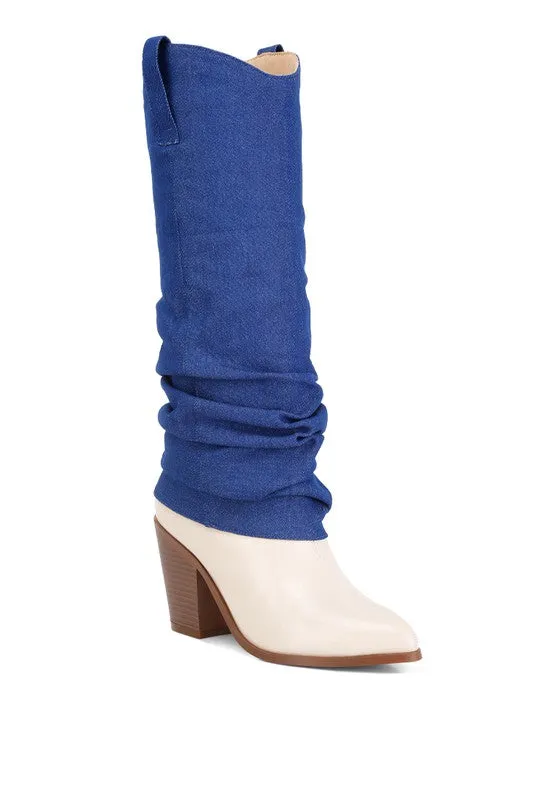 Denim Sleeve Boots