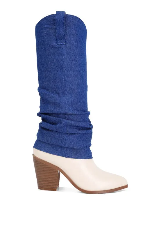 Denim Sleeve Boots