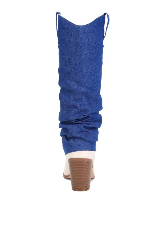 Denim Sleeve Boots