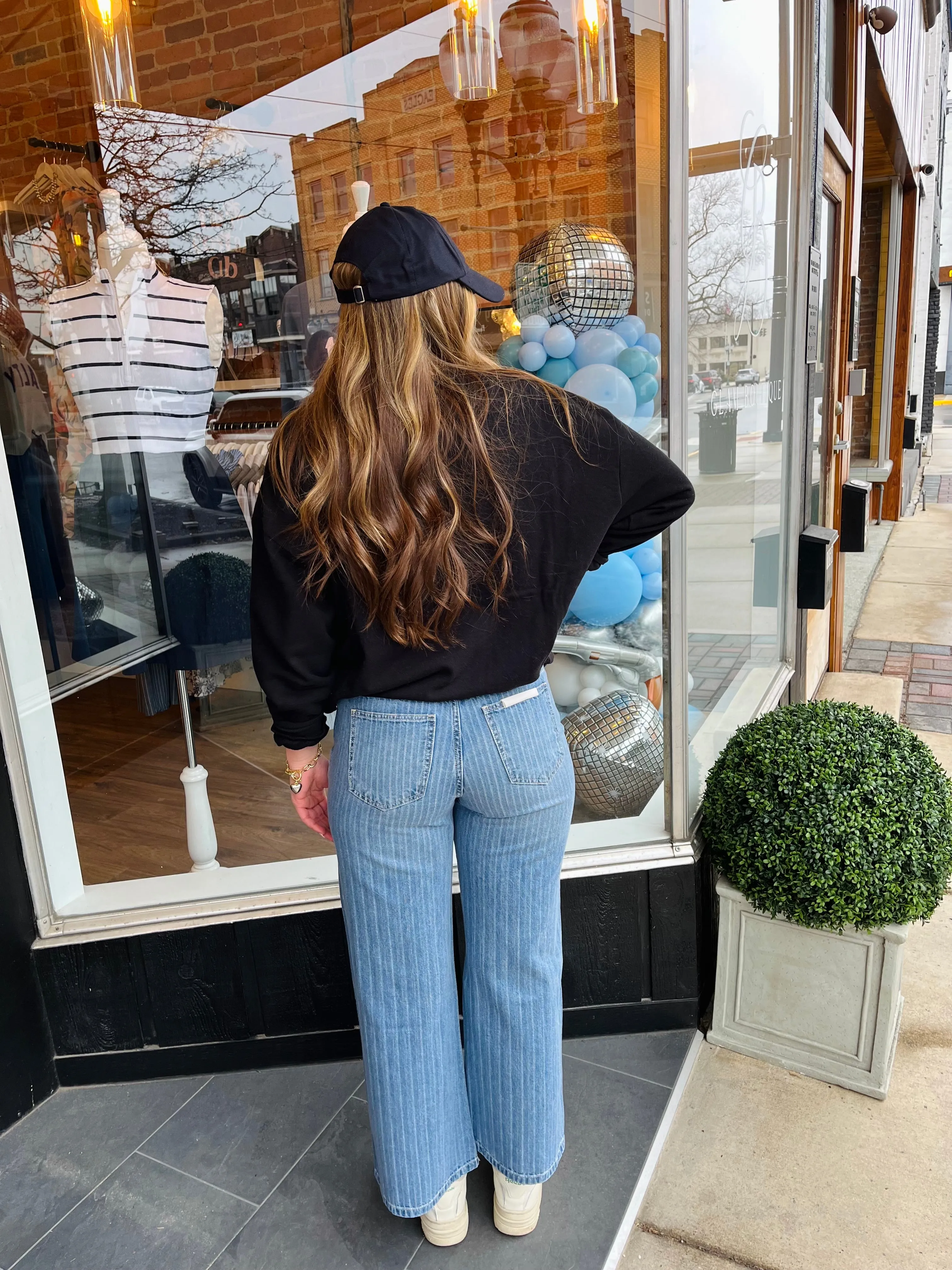 Denver Stripe Wide Leg Crop