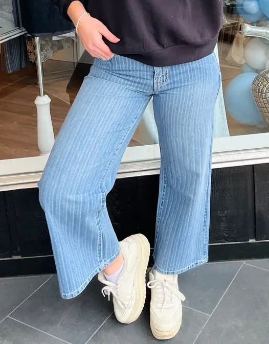 Denver Stripe Wide Leg Crop