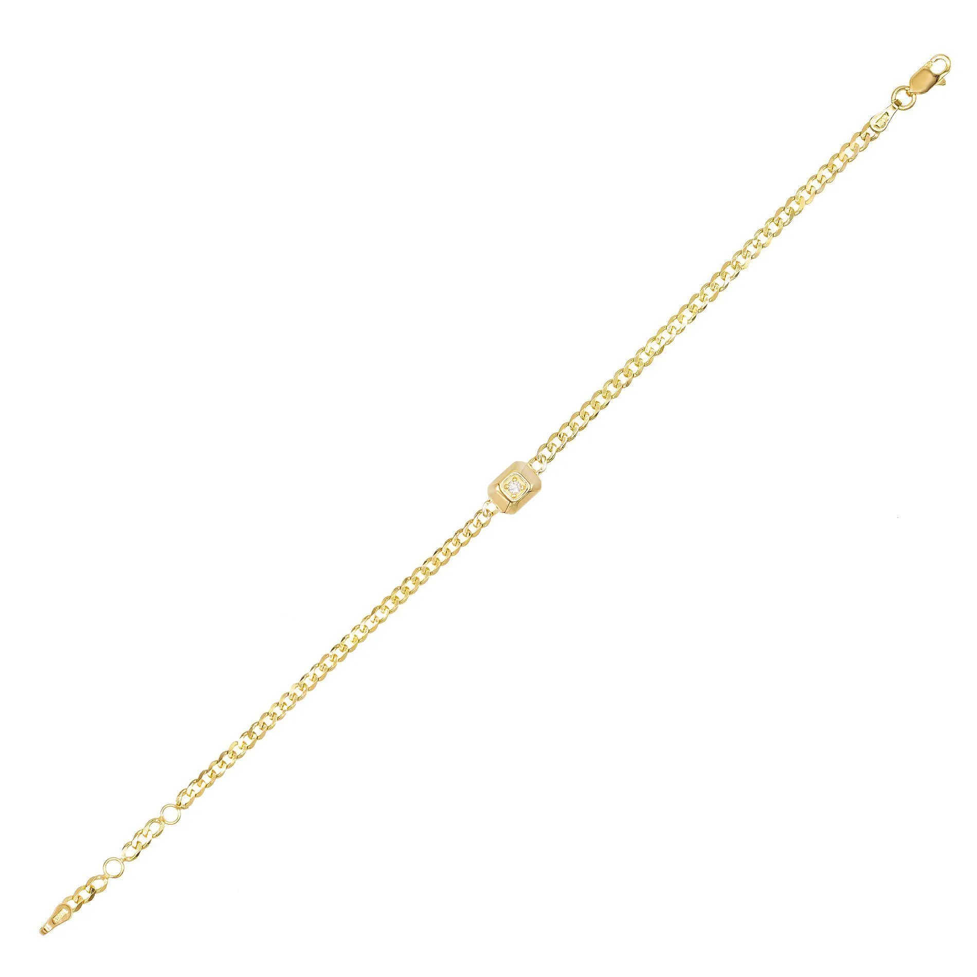 Diamond Chain Bracelet 14K