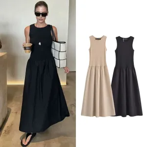 Dresses Summer Women's 2024 New Chic Slim Simple Elegant Holiday Dress Street Women's Comfortable Youth Dress