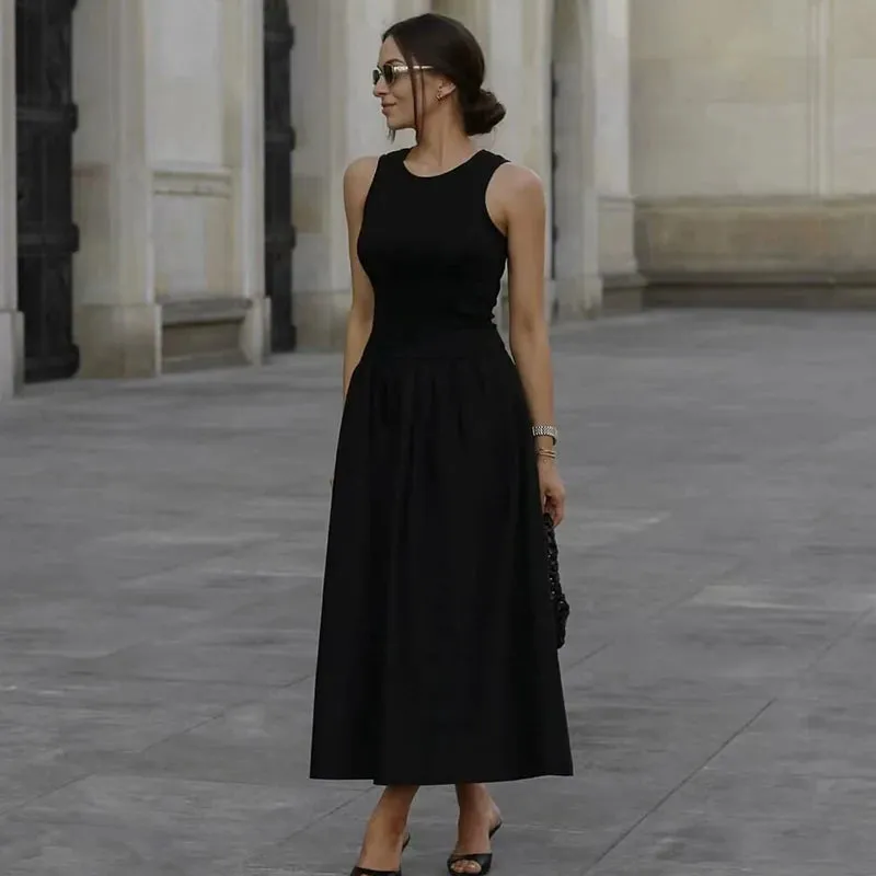 Dresses Summer Women's 2024 New Chic Slim Simple Elegant Holiday Dress Street Women's Comfortable Youth Dress