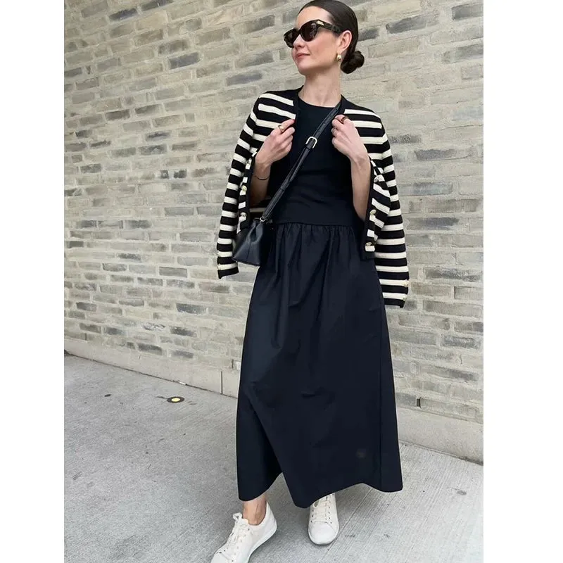 Dresses Summer Women's 2024 New Chic Slim Simple Elegant Holiday Dress Street Women's Comfortable Youth Dress
