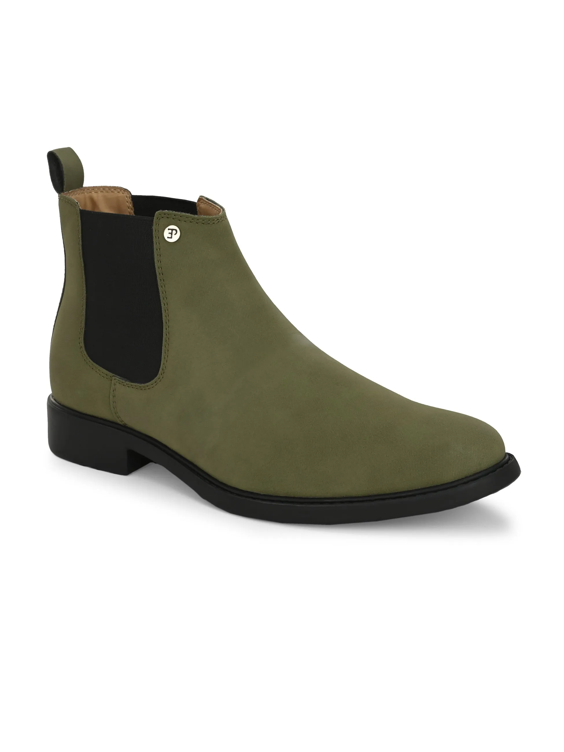 El Paso Men Faux Leather Casual Chelsea Boots