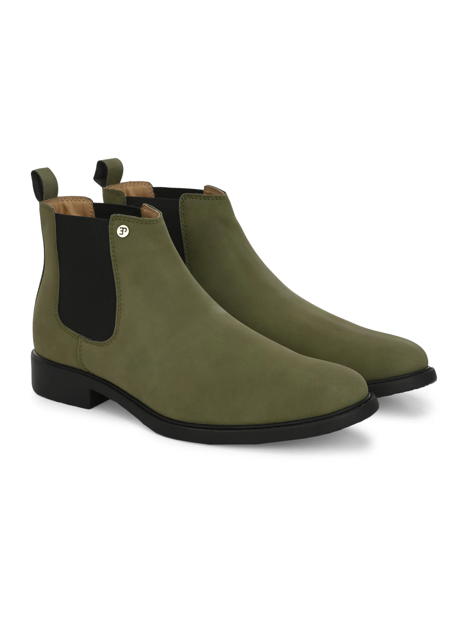 El Paso Men Faux Leather Casual Chelsea Boots
