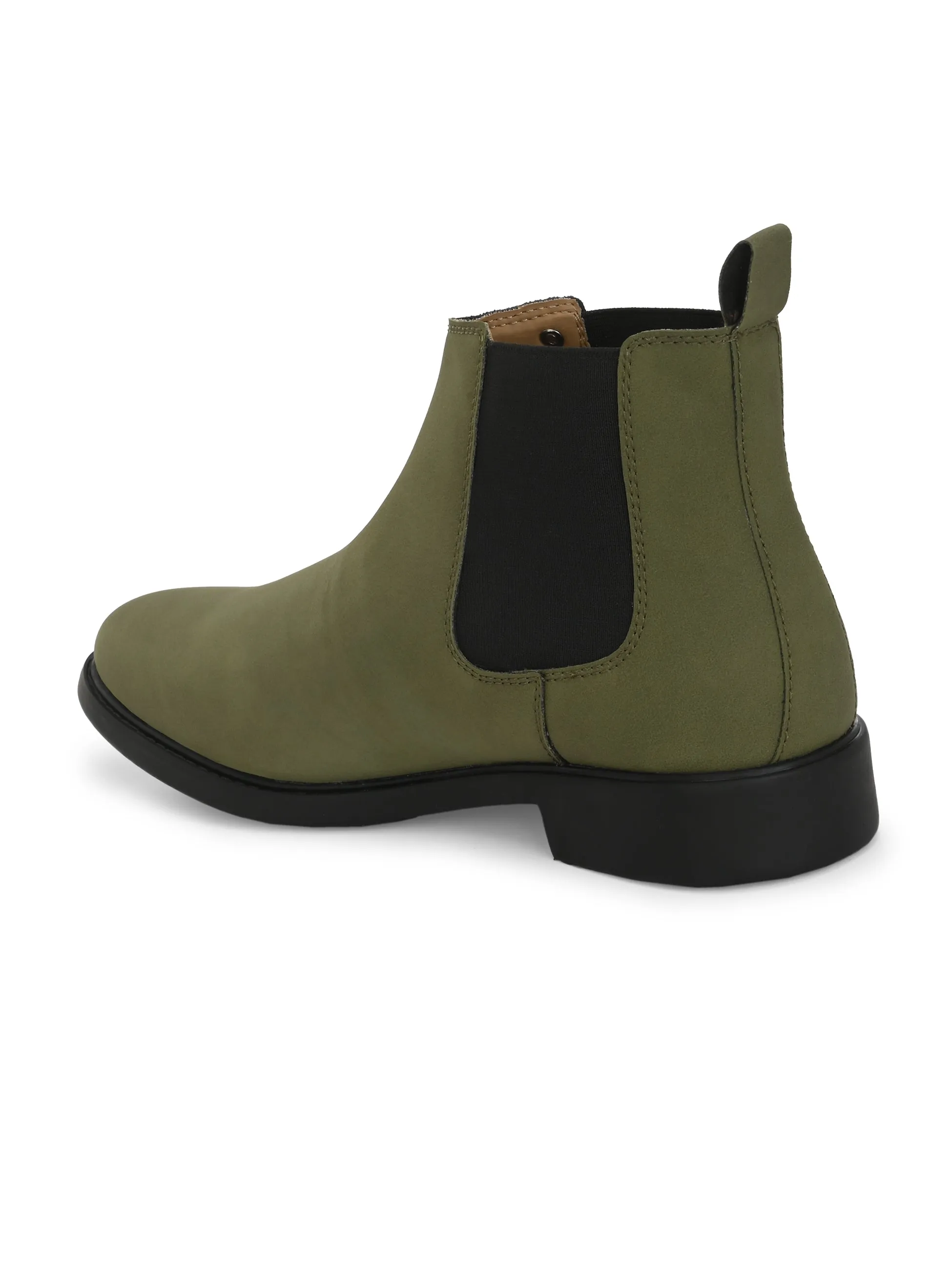 El Paso Men Faux Leather Casual Chelsea Boots