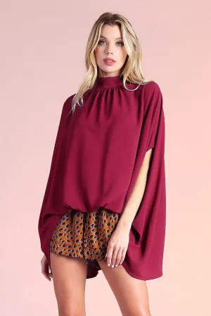 Elegance Galore Top in Wine