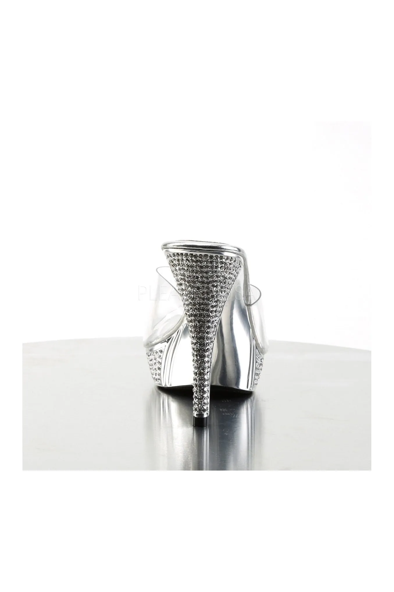ELEGANT-401 Platform Slide | Clear Vinyl