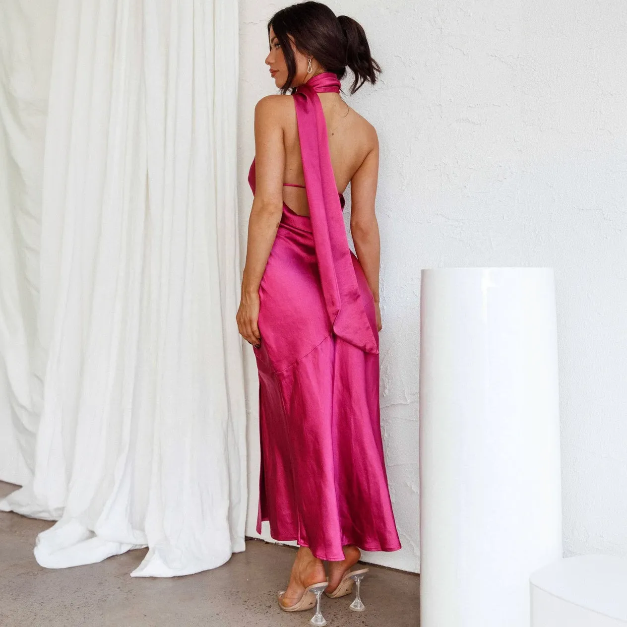 Elegant Asymmetrical Midi Dress