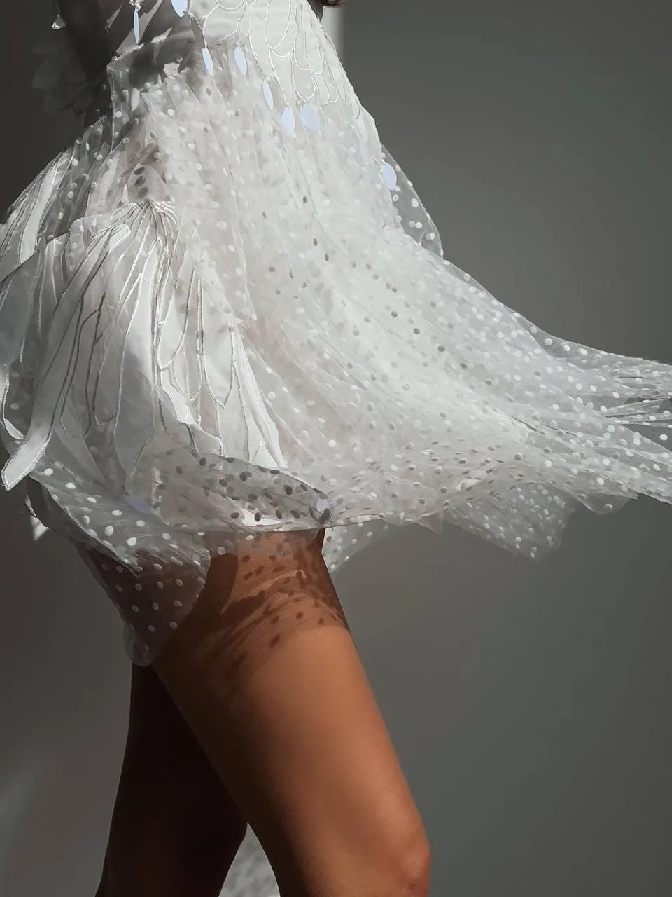 Elegant Feathered Mini Dress