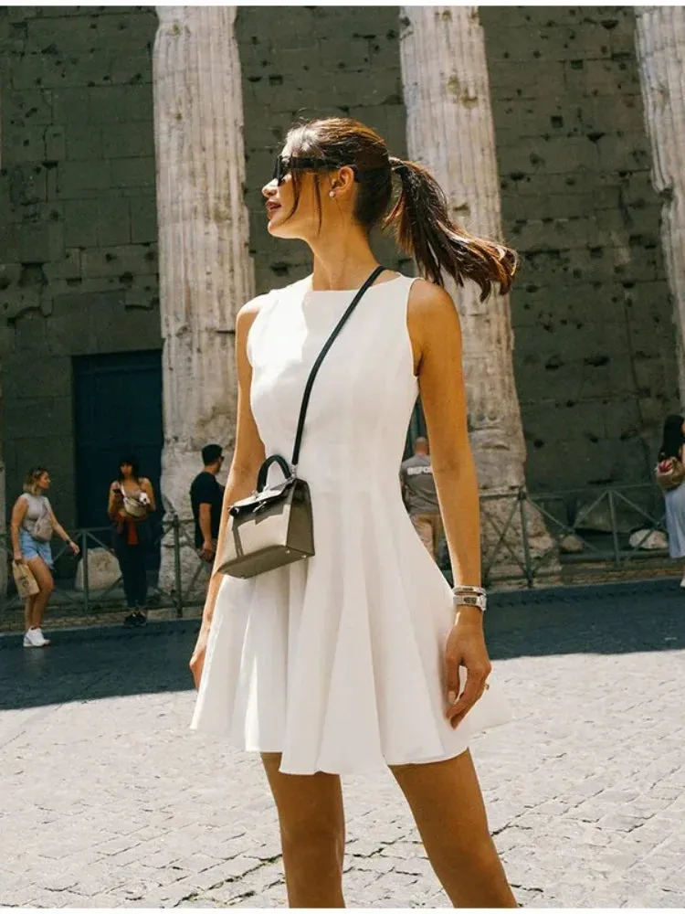 Elegant Pleated Mini Dress for Women