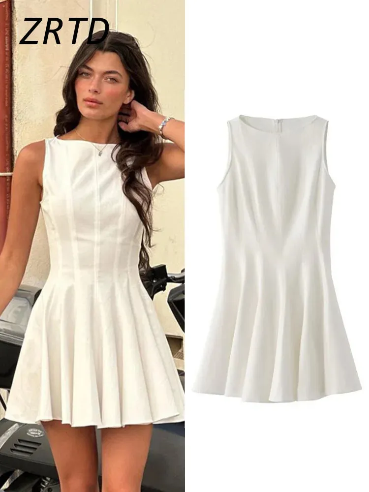 Elegant Pleated Mini Dress for Women