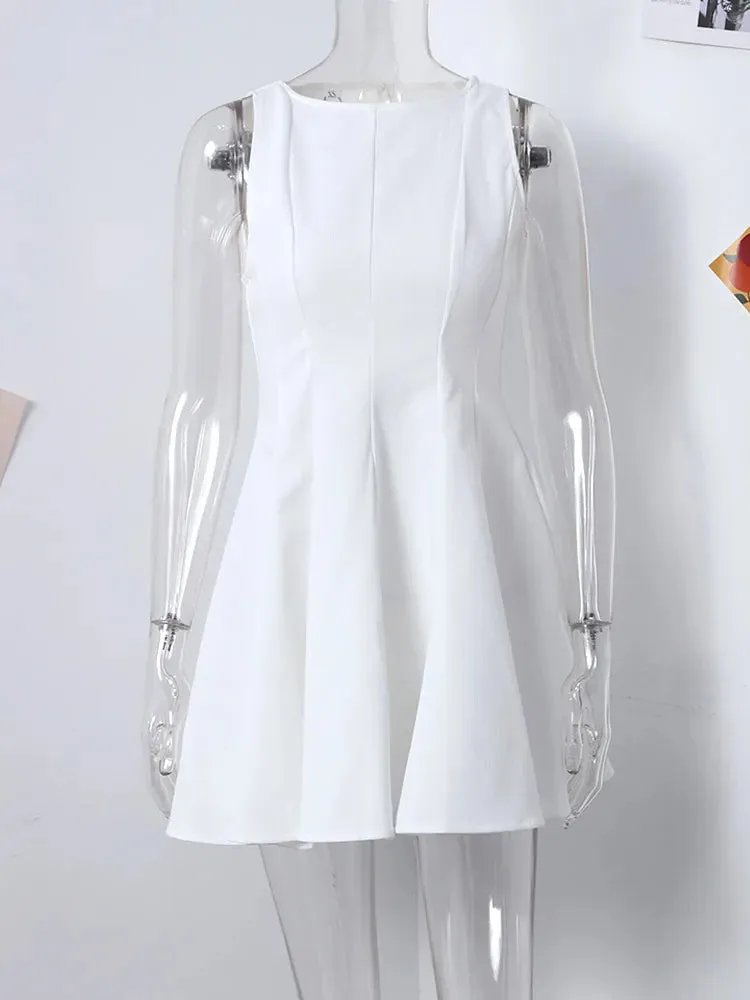 Elegant Pleated Mini Dress for Women