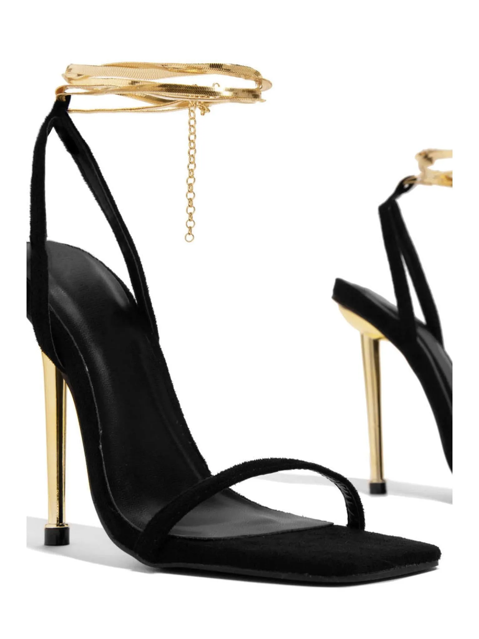 Elegant Square Toe Chain High Heels for Stylish Looks