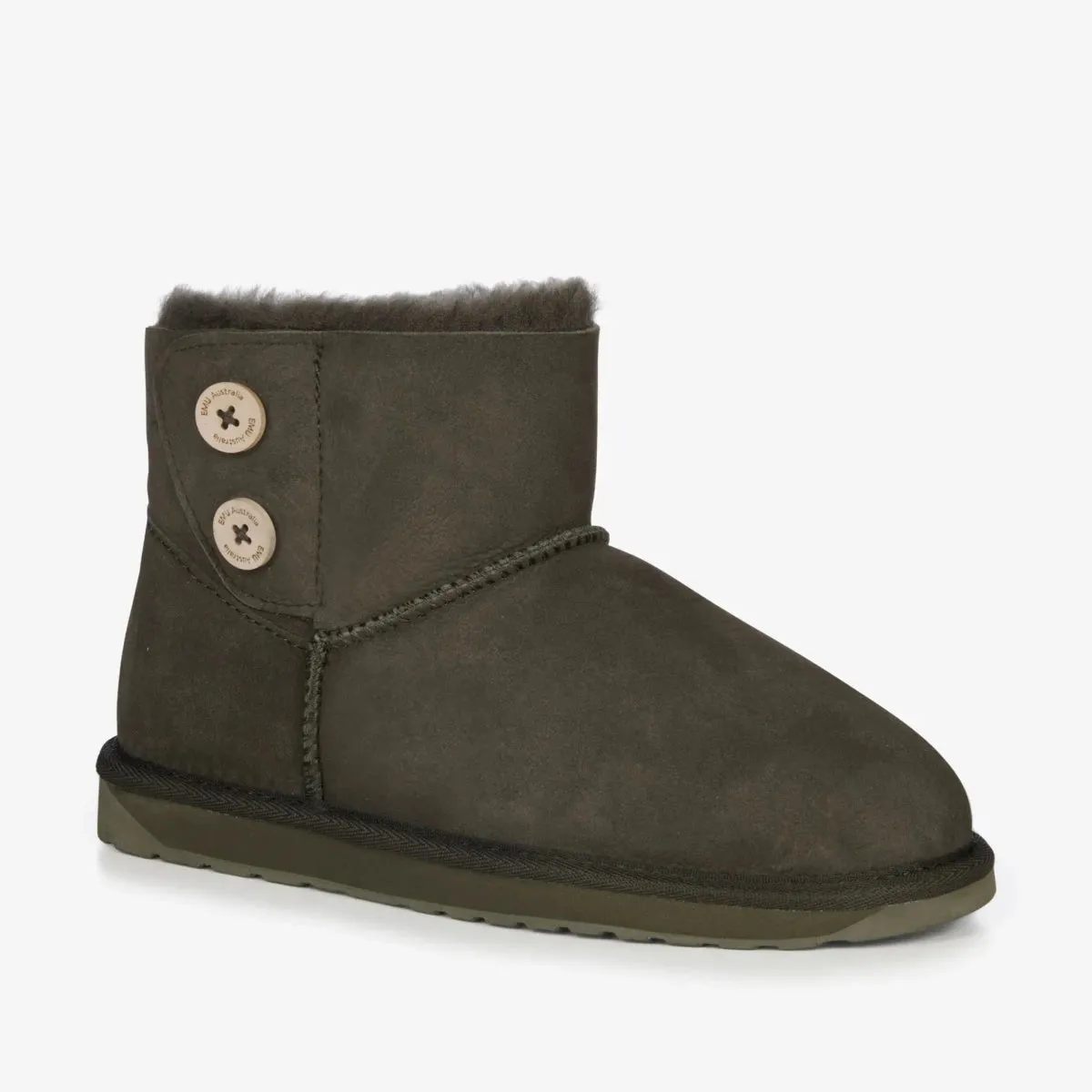 EMU Piction Short Boot in Dark Olive