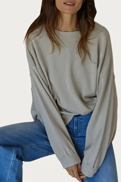 ESSENTIAL OVERSIZED COTTON-JERSEY SWEATER