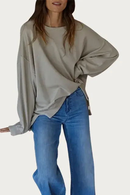 ESSENTIAL OVERSIZED COTTON-JERSEY SWEATER