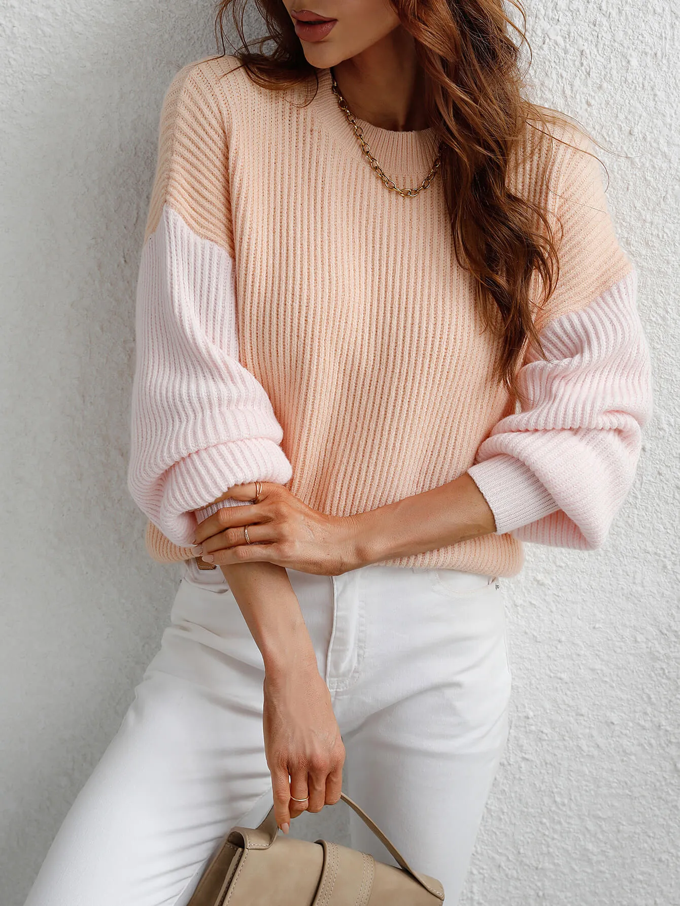 Estatia Knit Sweater - Blush