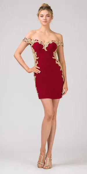Eureka 7016 Sweetheart Neck Off-Shoulder Short Party Dress