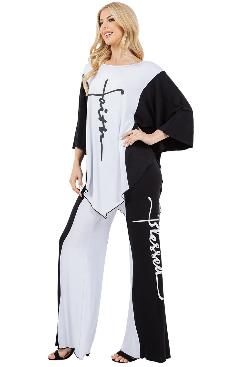 Faith & Blessed Palazzo Set