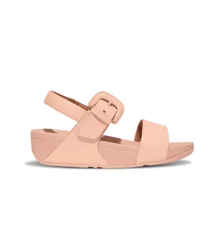 Fitflop Lulu Covered Buckle Leather Back Strap Sandal Blushy