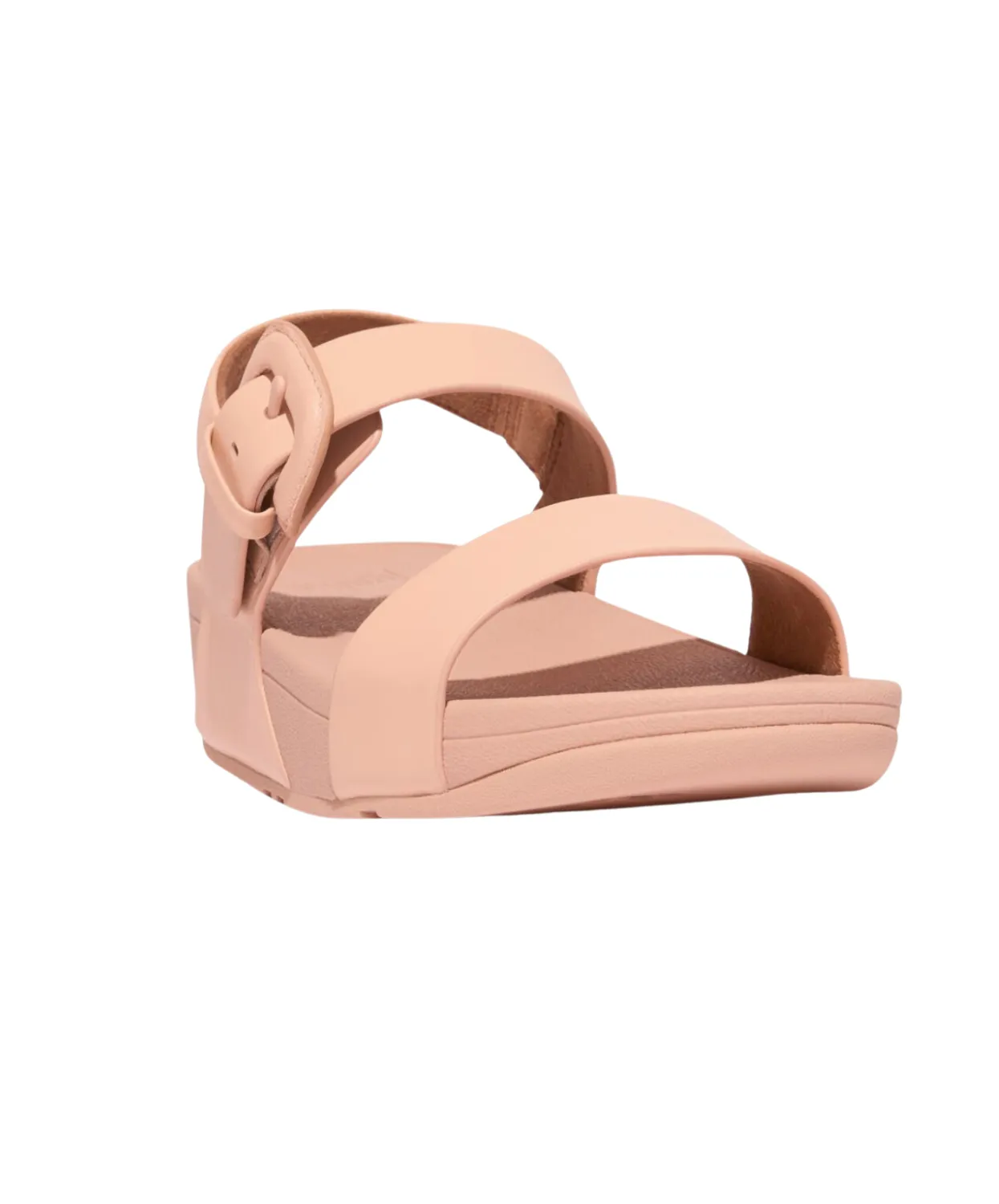 Fitflop Lulu Covered Buckle Leather Back Strap Sandal Blushy