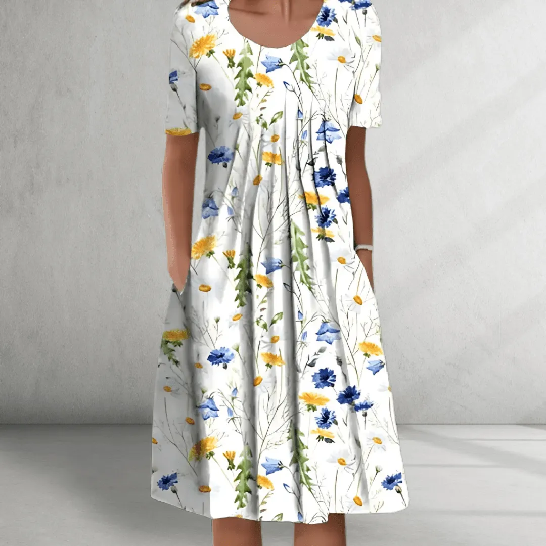 Floral Dress – Short Sleeves – Relaxed Everyday Fit