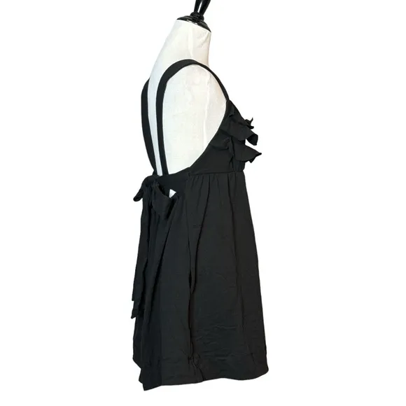 FREE PEOPLE BEACH THE VALLEY BLACK SLEEVELESS BABY DOLL MINI DRESS *NWOT*