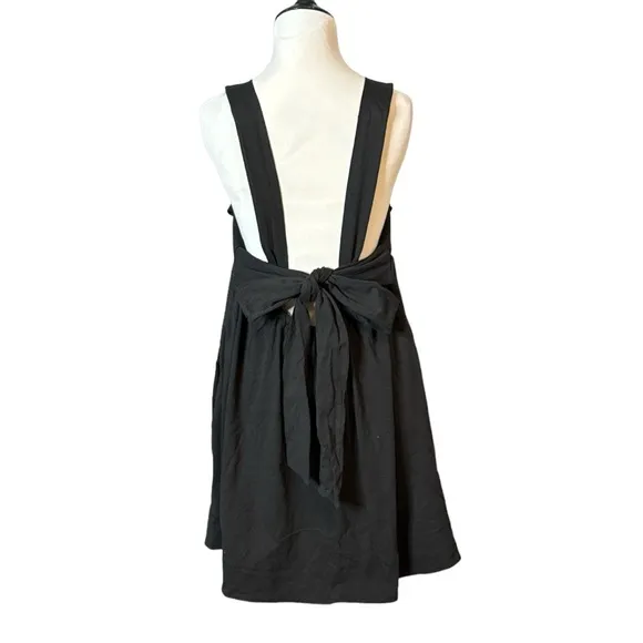 FREE PEOPLE BEACH THE VALLEY BLACK SLEEVELESS BABY DOLL MINI DRESS *NWOT*