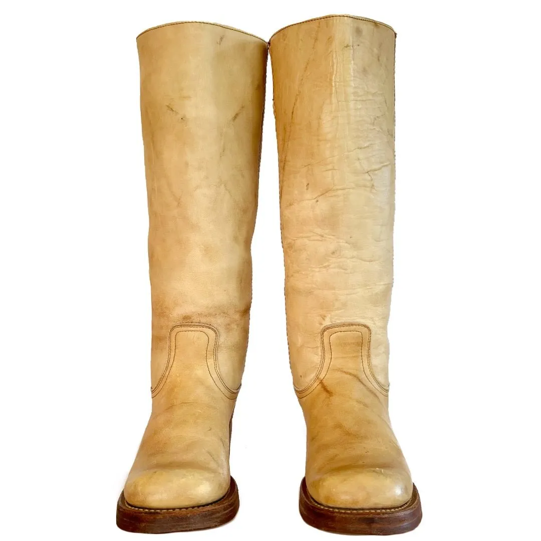 FRYE Vintage Banana Campus Tall Knee High Black Label Boots
